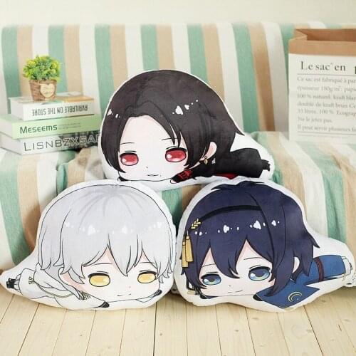 Touken Ranbu Online Anime Manga Game Peripheral Plushies Mikazuki Nakigitsune 3D Printing Cushion Pillow Stuffed Plush Doll Toys