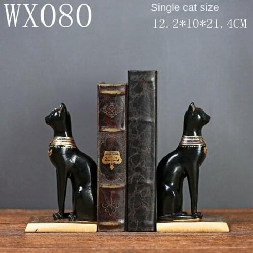 Egyptian cat retro resin decoration book stand high quality adjustable bookshelf New Year gift home decoration office supplies