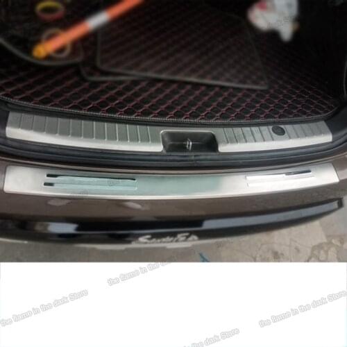 Lsrtw2017 stainless steel car trunk protective panel for hyundai santa fe 2006 2007 2008 2009 2010 2011 2012