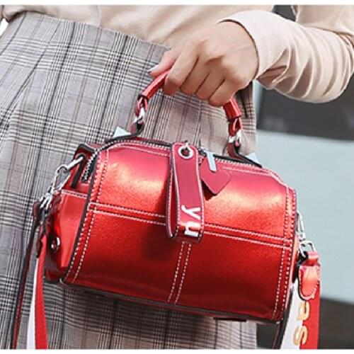 Split Leather Women Pillow Bags 2021 New Fashion All Match Sequins One Shoulder Bags Ladies Famous Handbags Grand Sac Femme Gg