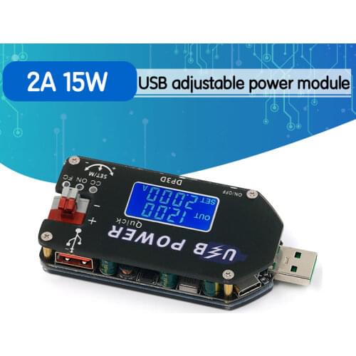 ZK-DP3D CNC USB TYEPE-C DC DC Converter CC CV 1-30V 2A 15W Power Module Adjustable Regulated power supply QC2.0 3.0 AFC