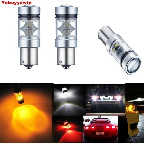 2pcs/lot Auto Car 6000K 1156 BA15S P21W 7506 CREE Chips 100W Car LED Backup Reverse Tail Light White/Amber/Red Bulb Lamp Canbus