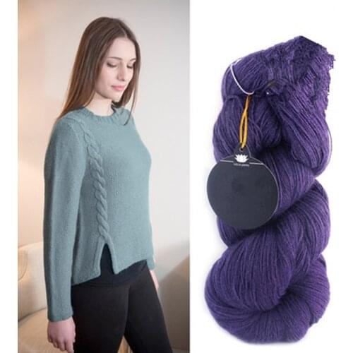 300g(6pcs)/lot Genuine 100% Erdos Cashmere Yarn Wool Hand Knitted Soft Baby Sweater Scarf Yarn for Knitting, Gift Needle