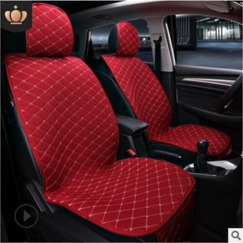 4PC Flax Car Seat Cover Front And Rear Protector Is Suitable For LAND ROVER Discovery 2 3 4 5 Sport Range Rover Car Accessories