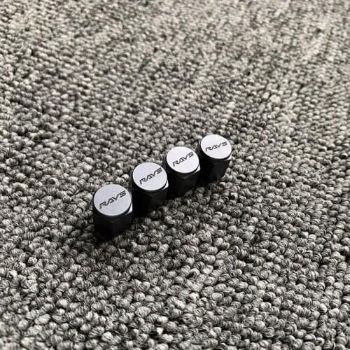 4 VOLK RACING RAYS TIRE VALVE STEM CAP FORGED ALUMINUM GUN METAL UNIVERSAL JDM Q