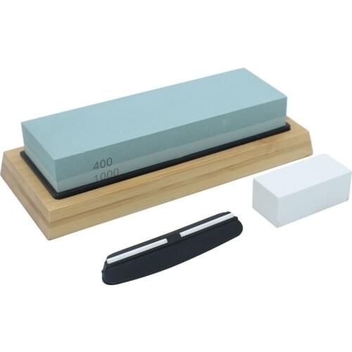 400/1000 Grit Green Silicon Carbide Double-sided Whetstone Flattening Stone Angel Guide Kitchen Cutter Sharpener Grindstone