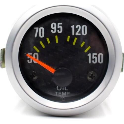 52mm Universal Carbon Car Oil Temp Gauge Meter With Sensor