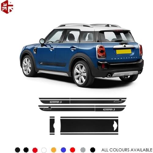Car Hood Trunk Engine Rear Side Stripes Skirt Sticker Body Decal Kit For MINI Countryman F60 JCW ALL4 CooperS Style 2017-Present