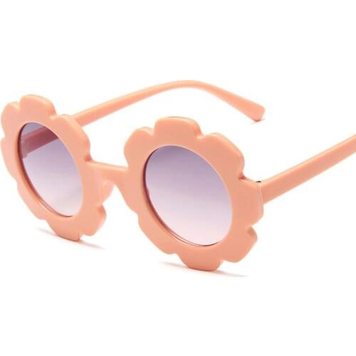 Bohosco Kids Sunglasses New Cartoon Lovely Flower Shape Frame Round Street Girls Boy Sun Glasses Beat Cute Shades Eyeglass
