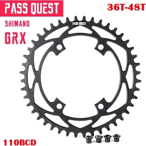 PASS QUEST 110 Bcd Chain Ring Aluminum Alloy 36T 38T 40T 42T 44T 46T48T 50T 52T For Grx Groupset 5700 6800 Shimano Groupset