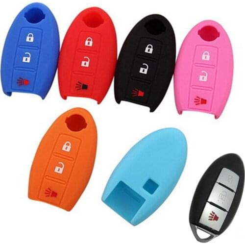 Key Case For Car Smart Silicone Key Cover For Nissan X-Trail Qashqai Teana SENTRA GTR High Quality 6 colors Car Styling