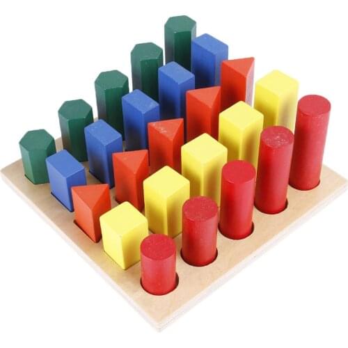 Children Montessori Educational Wooden Toys For Children Geometry ladder Toy Baby Development Practice and Senses Toys