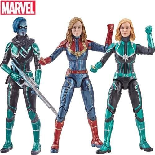 Marvel Avengers Endgame Legends Series Captain Marvel Head Can Be Changed PVC Action Figure Collectible Model Dolls Toy For Kids