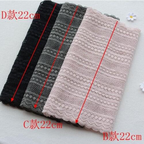 1 Meter 4 Colors Elastic Lace Trim For Clothing Garment wing Supplies Stretch Lace Fabric DIY Underwear Lingerie Lace Trimming