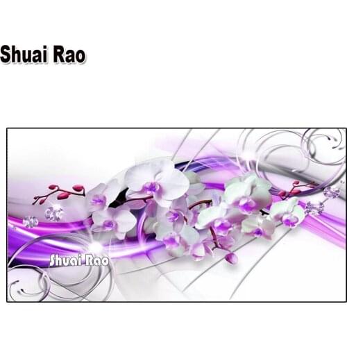 Purple Orchid diamond Mosaic Large Size Diy diamond painting Flower 5d diamond embroidery full square rhinestone cross stitch