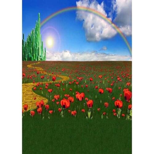 LIFE MAGIC BOX Children Photographic Background Rainbow Flowers Chromakey Backdrops