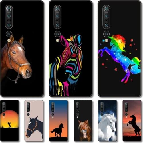 Hot horse Phone Case For Xiaomi MI 11 10 9 5g Lite Ultra Pro Note S Black Shell Cover