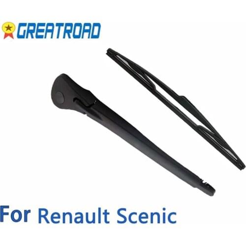 Wiper 10" Rear Wiper Blade & Arm Set Kit For Renault Scenic 2 / Grand Scenic MK 2 Windshield Windscreen 2003 2004 - 2009