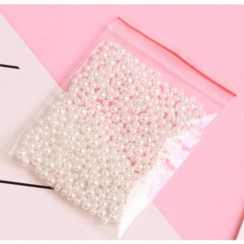 1Pack Round Shape Loose Beads Multicolor Party Decorate 10g Imitation Pearl DIY Craft Jewelry Necklace Making No Hole