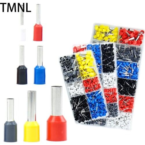 Wire Copper Crimp Connector Cord Terminal Ferrule Kit Set Tubular Electrical Tube Naked Butt Wiring Cable Connect Bare Tinned