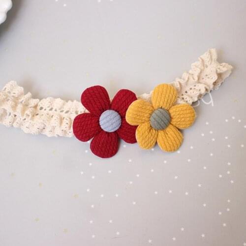 Headwear Flower Design Elastic Fabric Infant Hair Band for Daily Wear Photography Props Hair Band Baby Hairwear Birthday Gift