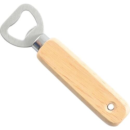 Durable Wooden Handle Openers Beer Wine Bottle Champagne cocktail Coke Lid Glass Cap open Launcher Kitchen Bar Tool Supplies