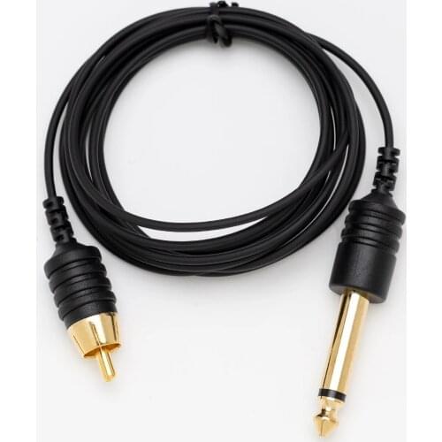 EZ Iwork Tattoo Clip Cord Lightweight Thin Soft Silicone Cable for Tattoo Machine Power Supply RCA & 1/4 "Jack Mono Plug
