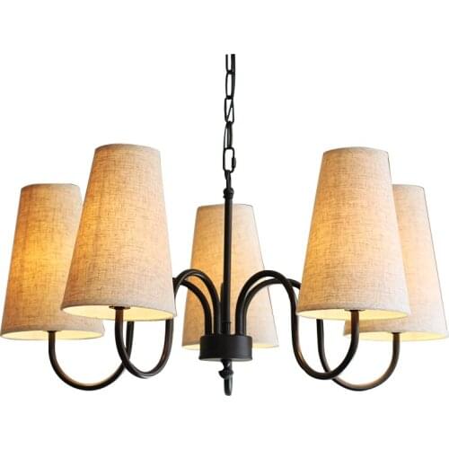 Nordic Vintage Chandelier Lighting country wrought iron chandeliers ceiling E14 bedroom lamp Dining Room kitchen led lights