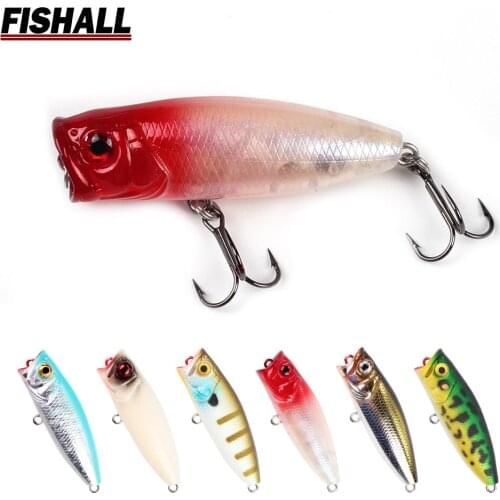 Topwater Popper Lure Wobbler 55mm 7g Big Mouth Walking Fishing Bait