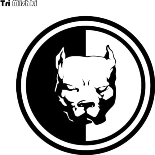 Tri Mishki HZX023 15*15cm 1-4 pieces pitbull in car sticker auto car stickers