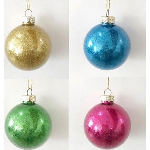 Christmas tree ornaments glass ornaments small shopping mall display window