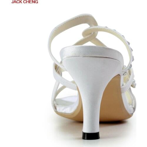 Beautiful Women Sandals 2018 Crystal Wedge Heels Summer Dress Shoes Gladiator Wedding Bridal Shoes Birthday Party Dancing Shoes