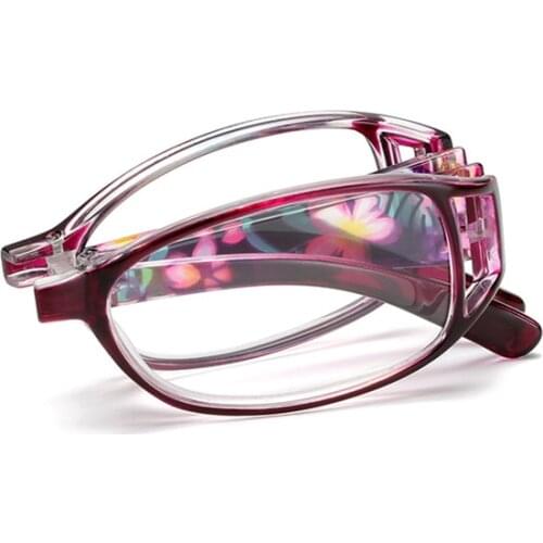 Women Fashion Folding Printing Reading Glasses Magnifier Female High Definition Presbyopia Spectacles +1.0~+4.0 Send With Box