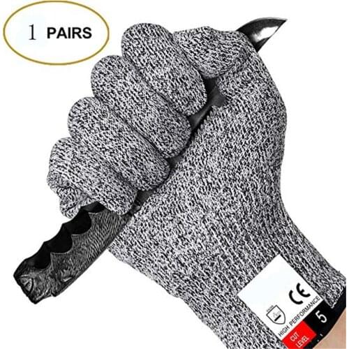 1 Pair Kitchen Cut Resistant Hand Glove Household Food Grade 5 Level Protection Safety Work Gloves #W5