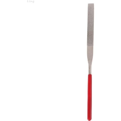 1 Pcs 180mm Rubber Handle Long Art Craft Double Side Diamond Coated Flat File Grinding Tool Hand Tool