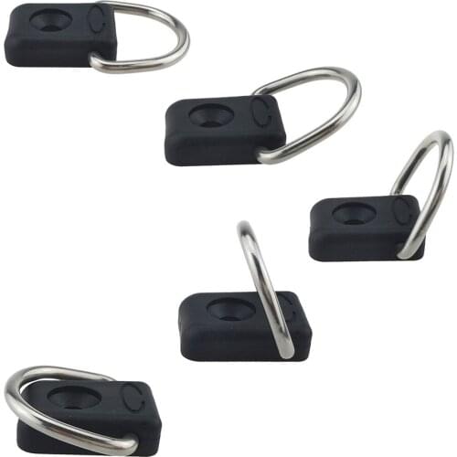 10pcs D Ring Outfitting Fishing Rigging Bungee Kit Accessory For Kayak Black