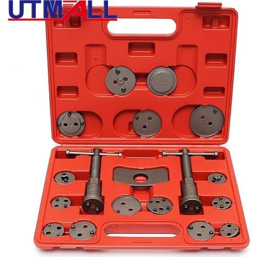 18pcs Universal Caliper Brake Piston Tool Kit Disc Brakes Rewind Wind Back Pad With Case For Volkswage AUDI FORD BMW E46 Citroen