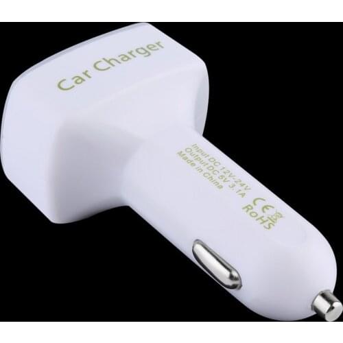 Four in One Dual USB Car Charger Digital Display 3.1A Charger Electric Voltage Over-current Protective