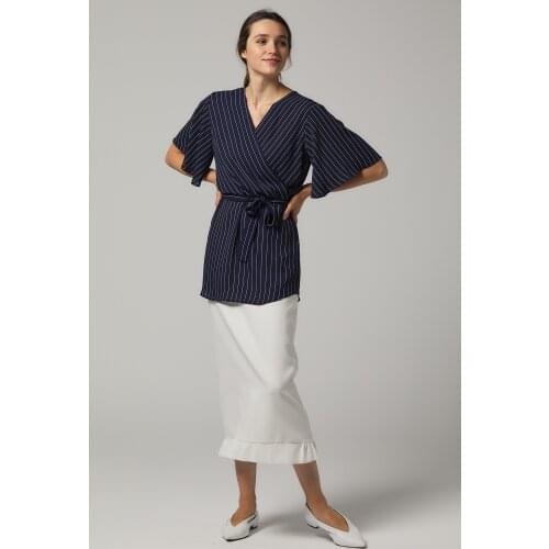 BAYAN KRUVAZE BLUZ,BLOUSE CROISEE