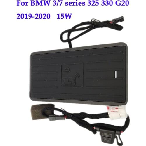 Wireless charger for BMW 3/7 series 325 330 G20 1set ABS plastic material 15W QI fast car phone charging plate 2019-2020