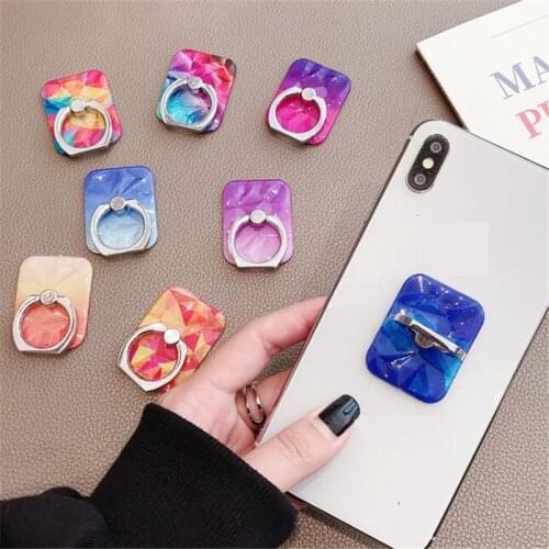 Diamond Starry Gradient Mobile Phone Finger Ring Universal Smartphone Stand Holder Mobile Phone Holder Stand For All Phone