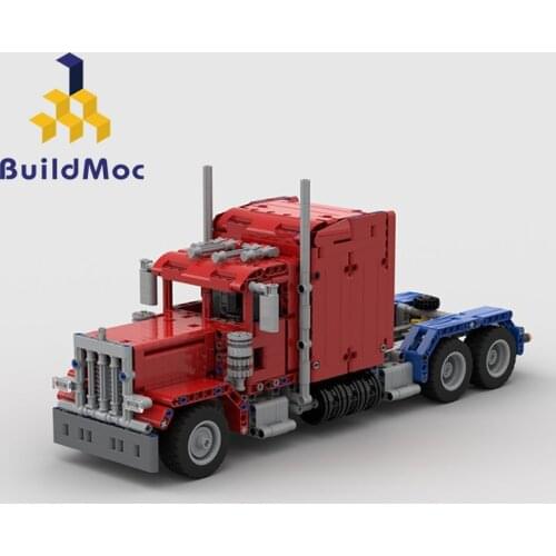 BuildMoc Peterbilt Truck for MOC 24330 379 Lamborghini LeGINGlys Building Blocks Toy Kit DIY Educational Children Birthday Gift