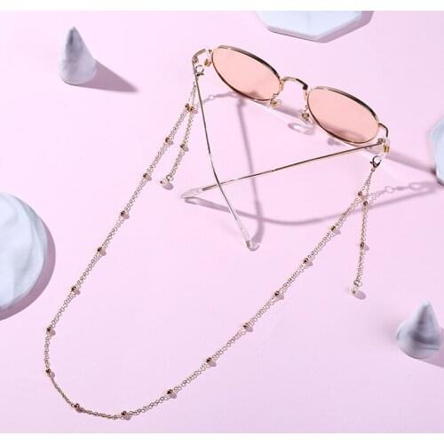 Glasses Chain for Women Eyeglass Strap Sunglasses Fake Pearls Anti-Slip Band Adjustable Necklace Bracelet VL