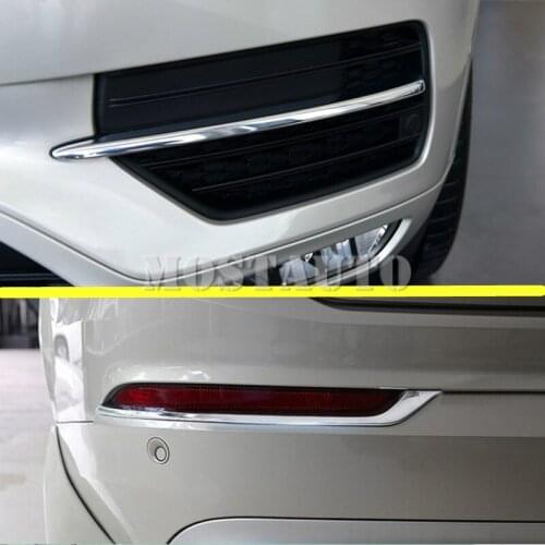 For VOLVO XC90 ABS Chrome Front & Rear Fog Light Lamp Cover Trim 2016-2020 4pcs Car Accessories Interior Car Decor Car Trim
