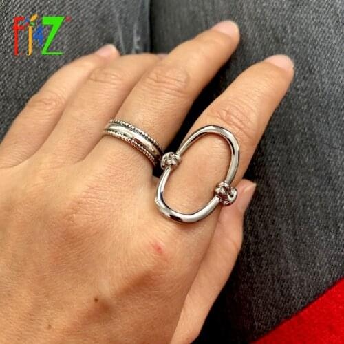 F.J4Z New Finger Rings Fashion Women Minimalist Ring Silver Color Twisted Alloy Rings Lady Jewelry Gifts Dropship