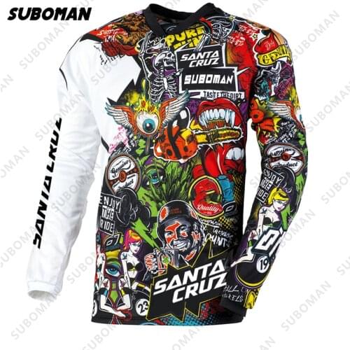 Santa cruz Moto Bicycle Jersey Mtb new 2021 Long Sleeve Cycling Enduro Downhill T-shirt bmx Motocross Mx Mountain Bike Clothing