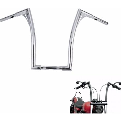 Motorcycle Chrome Fat 1'' 18" Rise Ape Hanger Handlebar For Harley Softail Standard FXST FLST