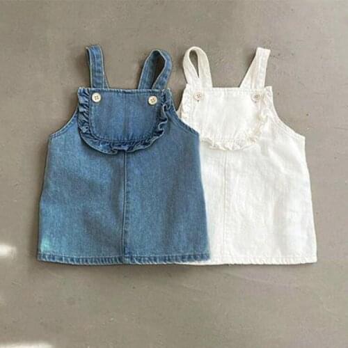 Summer Dress New Girls' Fashionable And Lovely Denim Strap Dress