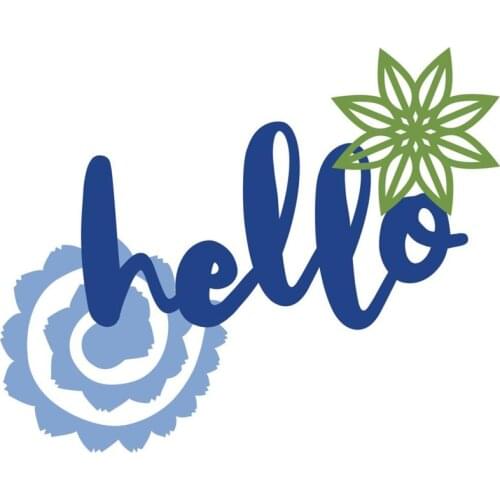 Metal Cutting Dies Stencils dies Die Cut Mold Hello Flower Scrapbooking dies embossing dies decoation Paper Craft knife mould