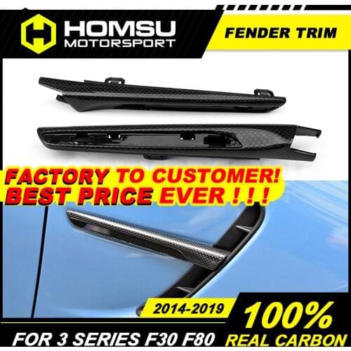 For BMW F80 M3 F82 M4 air vent exterior trim F83 M4 Carbon Fiber Fender trim cover F80 M3 F82 Carbon fender trim car styling